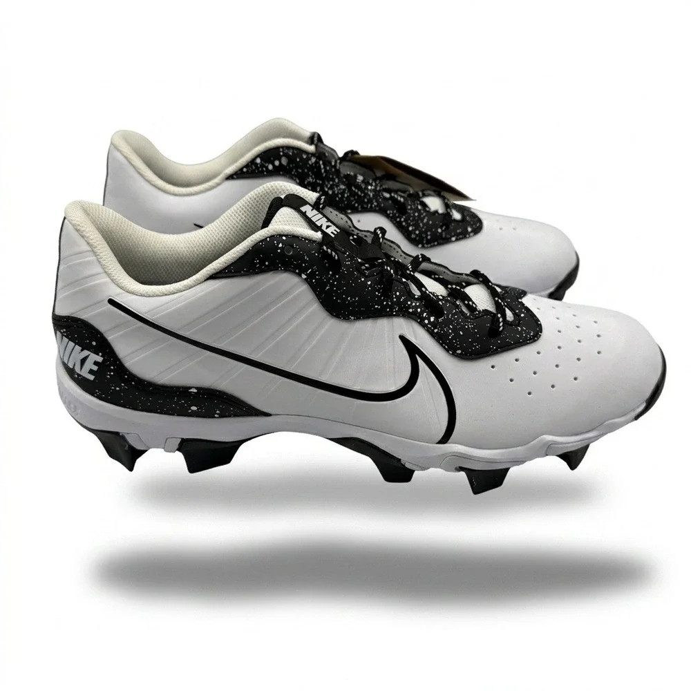 Nike Alpha Huarache 4 Keystone Mens 10 White Black DJ6524-106 Cleats